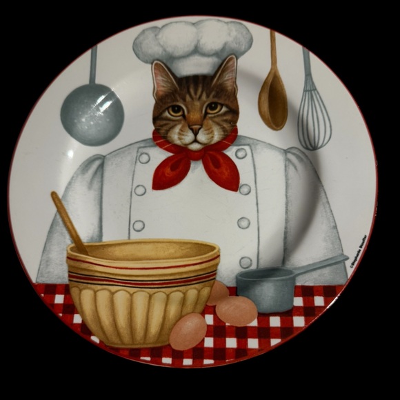 Sakura Oneida Gourmet Cats Collection Decorative Plates Set - Picture 4 of 8